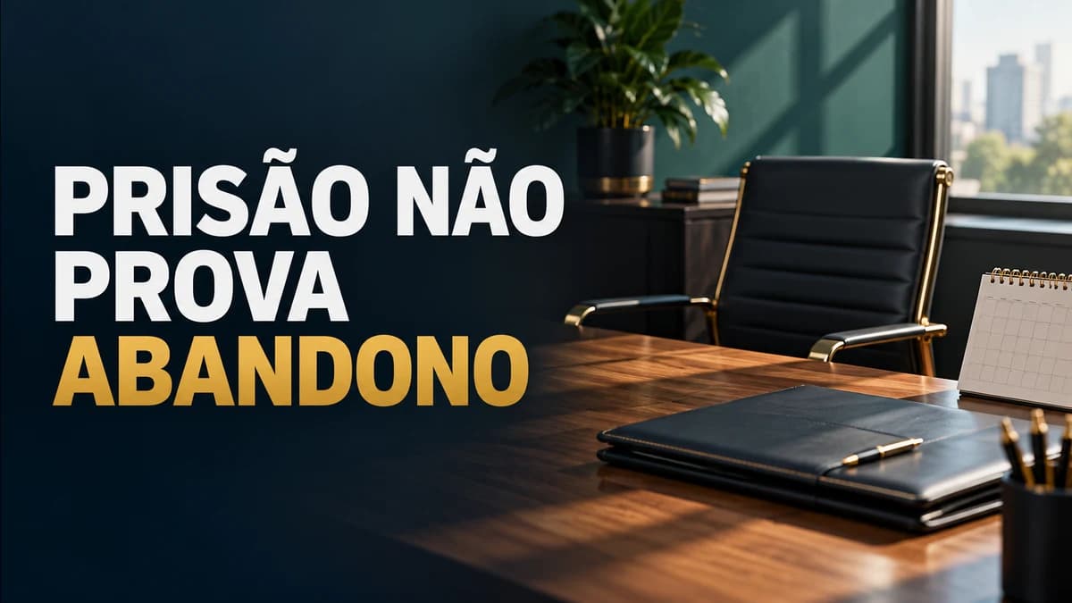 Prisão provisória não prova abandono de emprego